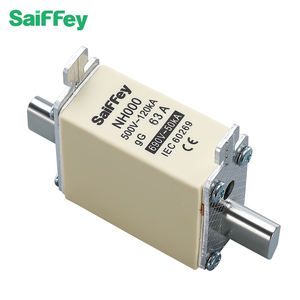 מוצרי SAFFE במתח נמוך hrc נתיך קרמי nh000 4-160a טווח רחב של להב קישור נתיך חשמלי צורת להב 500/690v nh נתיך - Product Image 3