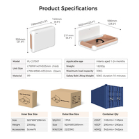 Commode et table à langer multifonctionnelle pour bébé - Conception pliable pour nouveau-nés et tout-petits