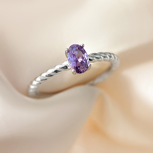 Anillos <span class=keywords><strong>de</strong></span> Circonia Cúbica Chapados en Oro <span class=keywords><strong>de</strong></span> 18K, Coloridos, Rosa, Verde, Morado, Ovalados, para Mujer - Product Image 5