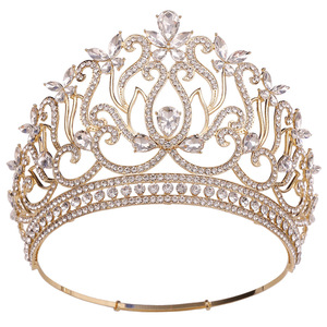 Nouvelle Couronne de Mariée 2026 au Design Vintage, Tiara <span class=keywords><strong>Magnifique</strong></span> pour Femme, Accessoire Cheveux de Mariage, Bijou de Cheveux de Luxe en Alliage pour Mariée - Product Image 1