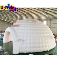 Dôme gonflable d'igloo de tente d'air de lumière LED de partie extérieure d'OxFord pour l'utilisation de la publicité de conférence d'événement de partie de salon commercial