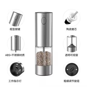 Molinillo de Pimienta Automático Profesional 2 en 1, 95 ml de Capacidad, con Luz LED y 5 Niveles de Ajuste de Grosor - Product Image 2