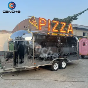 Camión de Pizza Móvil de 5.5m a Precio de Fábrica, Remolque de Comida Callejera Personalizado de Acero Inoxidable - Product Image 1