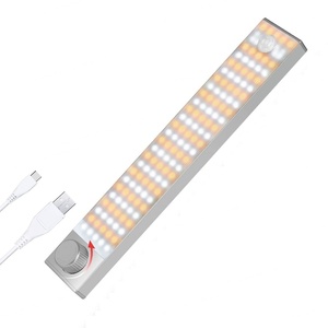Miroir de maquillage LED rechargeable par USB, à intensité variable, avec détecteur de mouvement, éclairage sous armoire, placard, armoire - Product Image 1