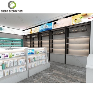 Diseño Interior Personalizado para Tiendas de Belleza, Mueble de Exhibición de Maquillaje de Madera Moderno, Mueble de Exhibición para Tiendas de Cosméticos y Productos para el Cuidado de la Piel - Product Image 1