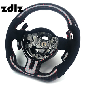 Volante Deportivo Personalizado de Fibra de Carbono y Cuero Negro para <span class=keywords><strong>Toyota</strong></span> 86 y Subaru BRZ con Levas de Cambio - Product Image 3