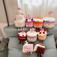 Jellyca Erdbeer-Kuchen-Puppe Hochzeitsbrot & Dessert-Kollektion Musik Geburtstagsgeschenk für Kinder Großhandel PP-Material 16/28cm