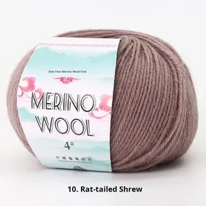 Filato di Lana Merino Pettinata Fine 50g Sbiancato per Commercio all'Ingrosso Transfrontaliero Hebei, per Lavorazione a Mano Fai da Te, Maglioni e Sciarpe all'Uncinetto - Product Image 6