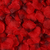 Pétales de roses artificielles en soie, pièces, fausses pétales colorés, pour décoration de fête de mariage, de maison, vente en gros