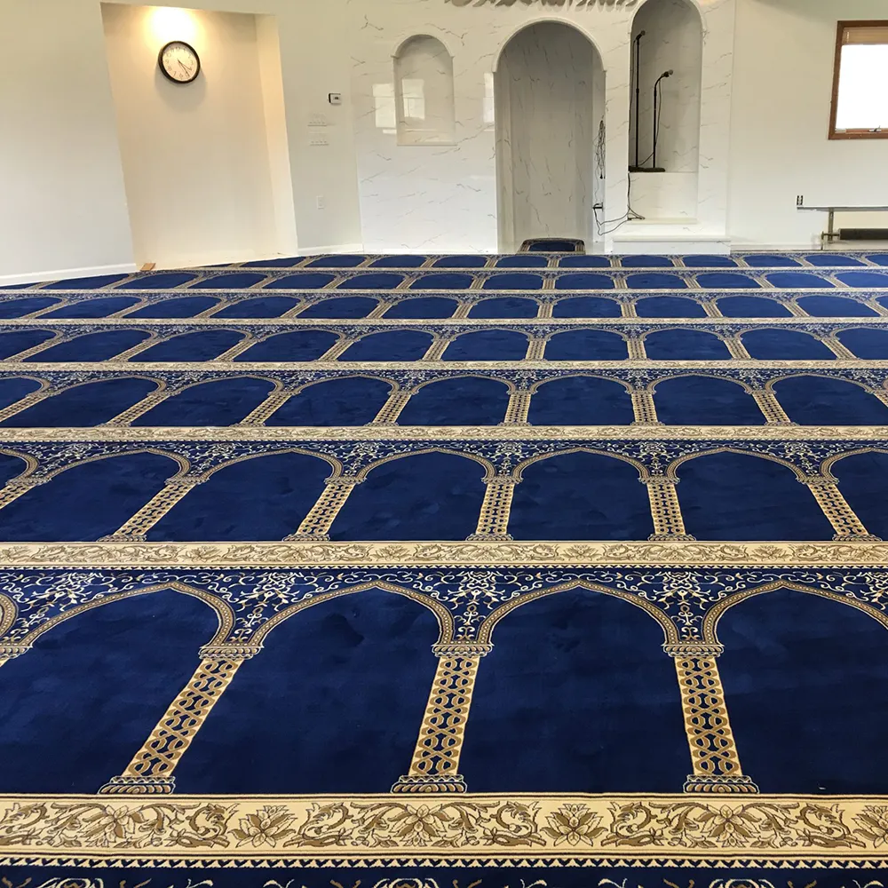 High Quality Royal Church Hotel Carpets Custom Nylon Printing Muslim Prayer Carpet for Mosque