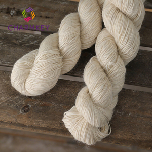 Fil à dentelle 100% alpaga bébé teint, poids fin, pour tricot à la main, mélange de laine brute blanche, <span class=keywords><strong>doux</strong></span> pour écharpes, pulls et bonnets - Product Image 5