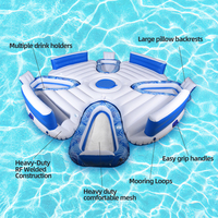 Fauteuil flottant gonflable géant pour 8 personnes, durable, amovible, en maille PVC, capacité 500 kg, pour adultes, parcs aquatiques, rivières et piscines