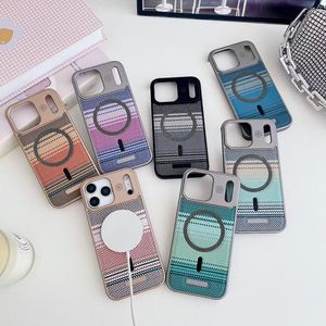 Funda Magnética Ultrafina sin Marco para Teléfono Móvil, con Textura de Cuero y <span class=keywords><strong>Fibra</strong></span> de Carbono, para los Modelos 17, 16 y 15 Pro - Product Image 6