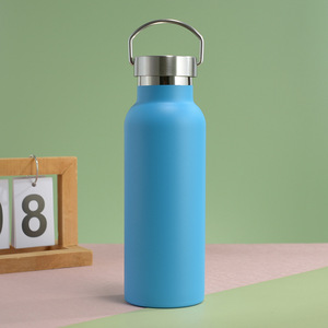 Custom Logo Sports Travel Stainless Steel 500ml Vacuum Insulated Tumbler Wide Mouth Metal With Handle Lid - Product Image 4