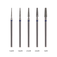 Fraise à ongles diamantée conique professionnelle de qualité supérieure, fraises diamantées en acier dentaire, coupe-cuticules, lime à ongles électrique, vente en gros d'usine