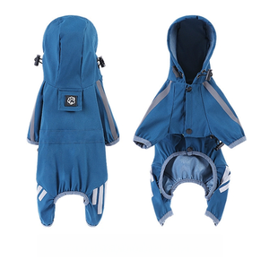 Chubasquero personalizado de cuatro patas para perros pequeños, medianos y grandes, ropa impermeable sólida para mascotas para días lluviosos de invierno informales, hecho de poliéster - Product Image 6