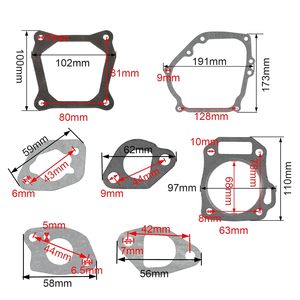 Kit complet de joints de silencieux d'échappement de culasse de carburateur GX200 GX160 pour moteur de <span class=keywords><strong>tondeuse</strong></span> à gazon <span class=keywords><strong>Honda</strong></span> GX160 5.5hp GX200 6.5hp 168F - Product Image 3