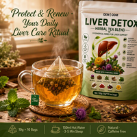 Sachets de thé détoxifiant pour le foie sans caféine, à base de plantes naturelles pour la santé hépatique, 9 herbes, qualité AAA, emballage en boîte, ISO22000, OEM