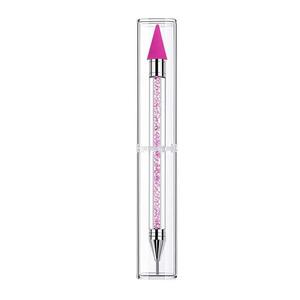 Stylo à cire pour strass, outil de pose de cristaux, outil de pose de clous pour nail art, outil de pose de points, outil de perçage DIY, double tête en plastique, 1 pièce, 3 ans - Product Image 5