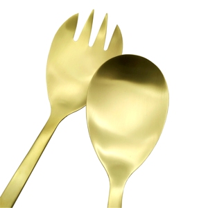 Muỗng <span class=keywords><strong>Salad</strong></span> Bằng Thép Không Gỉ Và Nĩa Phục Vụ Các Mặt Hàng - Product Image 5