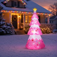 Décoration de jardin gonflable Arbre de Noël lumineux pour les fêtes