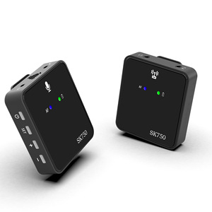 Sk750 không dây Lavalier <span class=keywords><strong>Microphone</strong></span> Transmitter Receiver cho điện thoại DSLR máy ảnh điện thoại thông minh 2.4GHz không dây Mic ghi âm cho vlog - Product Image 2