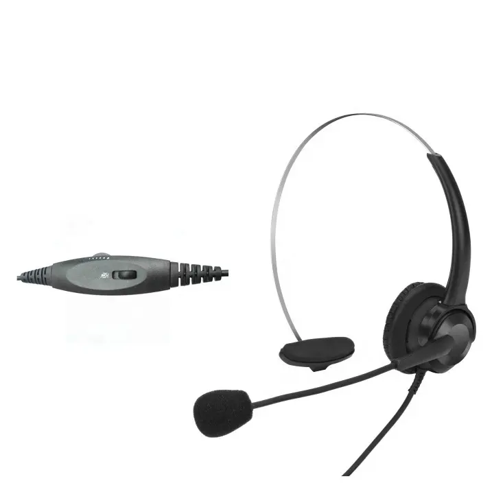 Fones de ouvido profissionais usb, 3.5mm, com fio, controle de volume, mudo usado para conferência, skype e educação