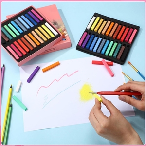 Ensemble de pastels à la <span class=keywords><strong>craie</strong></span> douce, 288 pièces, 24 couleurs, bâtons de <span class=keywords><strong>craie</strong></span> carrés, fournitures de dessin et de <span class=keywords><strong>peinture</strong></span> pour artistes, Kit de matériel artistique professionnel - Product Image 5