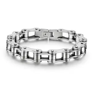 Fashion 316 titanium steel motorcycles bike link chain bracelets men stainless steel non tarnish jewelry
