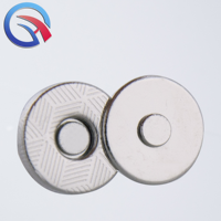 Bouton magnétique en métal nickelé sans plomb le plus populaire 10x2mm QingHe, accessoire de fixation pour vêtements, sacs et artisanat
