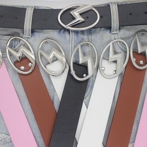 Cinturón Elíptico con Hebilla de Rayo, Novedad 2026, de Moda, Personalizado, Versátil para Jeans y Faldas, Venta Directa de Fábrica - Product Image 3