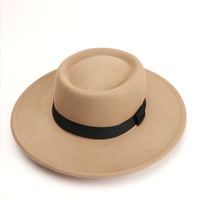 Topi Fedora Pita Warna Polos Logo Kustom Grosir Pria Wanita Topi Formal Bisnis Kasual Luar Ruangan