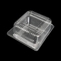 Vente en gros 500g clair à clapet en plastique conteneur de fruits boîtes en plastique pour fruits légumes PET fruits salade conteneur sans trou