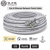 Câble réseau Vellygood N48 CAT6 20M non blindé gris 8 conducteurs tête cristalline pleine longueur