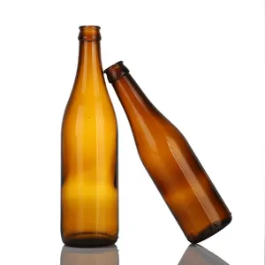 בקבוקי בירה ריקים מזכוכית 330 מ""ל ו-540 מ""ל עם מכסים - תוצרת מפעל