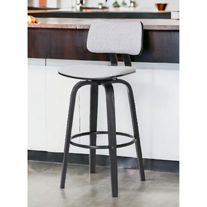 HMS 30 \ "grigio chiaro e nero tessuto girevole sgabello da Bar basso Design moderno per la cucina di casa altezza Bar Hotel - Product Image 1