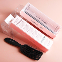 Boîte d'emballage en plastique pour brosse à cheveux avec logo personnalisé, impression, matériaux recyclables PET/PP/PVC de haute qualité