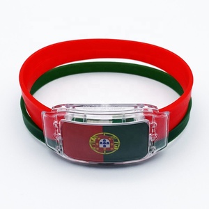 Pulseras de Silicona con Luces LED, Personalizadas con la Bandera del País, Pulsera Luminosa para Conciertos, Personalizable con la Bandera Nacional - Product Image 4