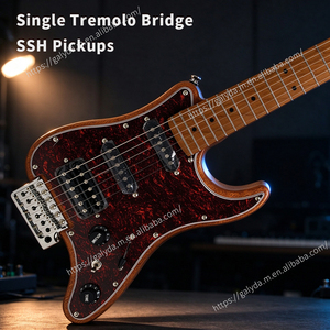 Guitarra Eléctrica de Madera Sólida con Acabado Personalizado, Guitarra de 6 Cuerdas para Presentaciones, Enseñanza y Diseño Individual para Músicos de Rock - Product Image 3