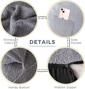 <strong>Boucle</strong> <strong>Bean</strong> <strong>Bag</strong> Sofa Adults Large Upholstered Eco-friendly Lazy Sofa Giant <strong>Bean</strong> <strong>Bag</strong> Chair with Pillow - Product Image 5