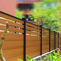 Clôture en bois plastique HDPE de qualité supérieure, anti-escalade, imperméable, clôture WPC pour villa
