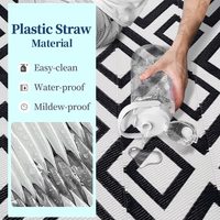 Bester Online-Service für langlebige reversible PP Stroh Patio Picknick RV Outdoor Matten Wasch bare Teppiche für Camping
