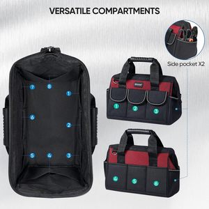 Free sample Hand Open Top Electrician Heavy Duty 21-Pocket <b>Tool</b> Storage <b>Caddy</b> Organizer Bag - Product Image 4