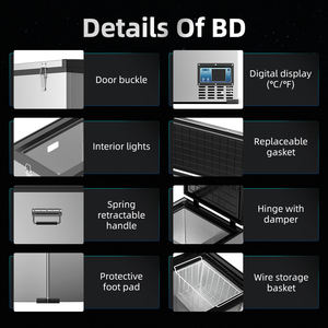 Alpicool BD45 45L Mini glacière électrique portable en métal, alimentée par batterie, compresseur 12v DC, réfrigérateur-congélateur pour voiture, camion - Product Image 3