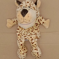 Marionnette à main en forme d'animal avec bouche mobile, figurine interactive en peluche qui peut ouvrir sa bouche