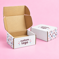 Boîte d'expédition compacte en carton ondulé imprimé sur mesure avec intérieur en kraft naturel et approvisionnement en gros pour petits accessoires