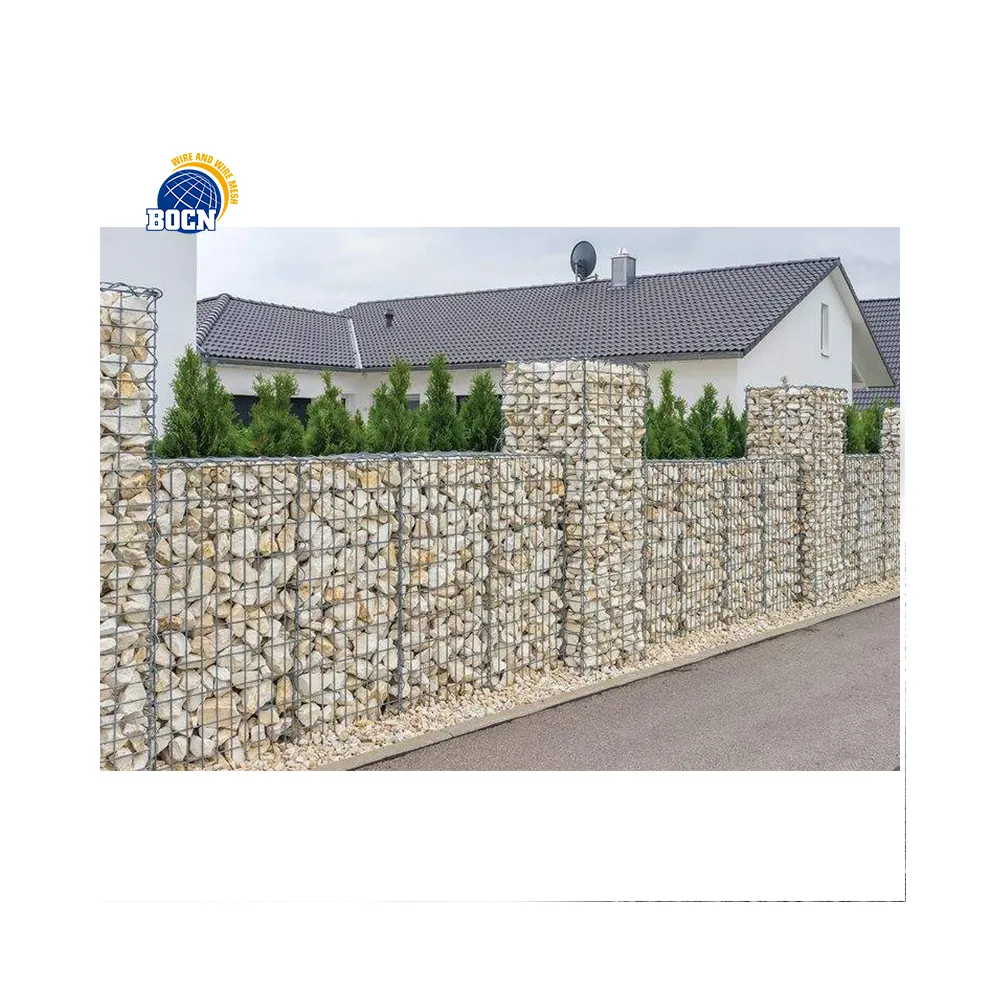 BOCN decorative fence gabion walls fence mesh gabion fence