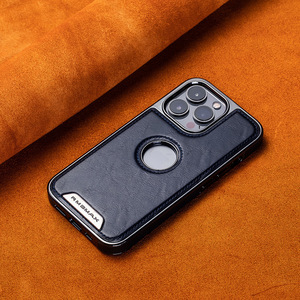 Étui de téléphone en cuir PU avec coutures métallisées de luxe rétro avec support Étui en cuir antichoc pour <span class=keywords><strong>iPhone</strong></span> 16 Pro Max - Product Image 5