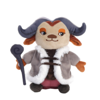 Nouvelles peluches personnalisées de buffle cornu, jouets en peluche de buffle personnalisés, jouets en peluche de buffle à cornes, personnages d'animaux magiciens de dessin animé