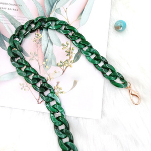 14 복고풍 색상 DIY 아크릴 수지 가방 액세서리 분리형 교체 어깨 스트랩 랍스터 걸쇠 수제 플라스틱 스트랩 용 - Product Image 3